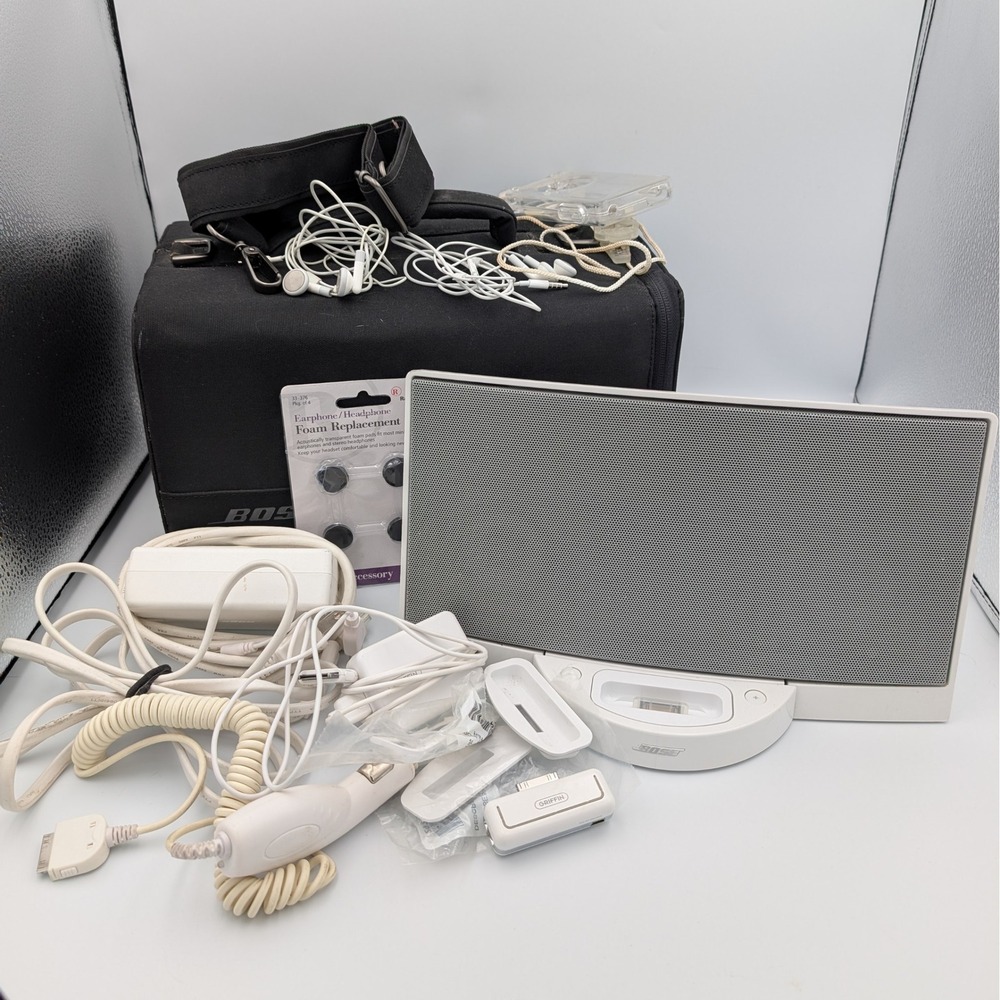 Bose SoundDock Series I White Speaker Bag Accessory Cords Bundle Parts Repair